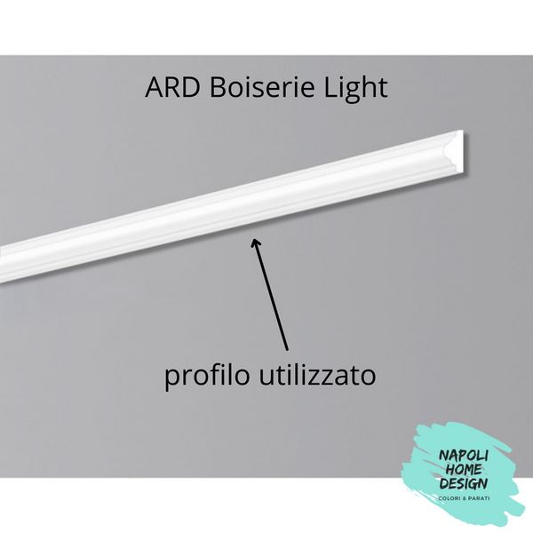 Telaio Pretagliato per Boiserie Light in polimero Ard Italia Serie CW11 misura 50x120 cm