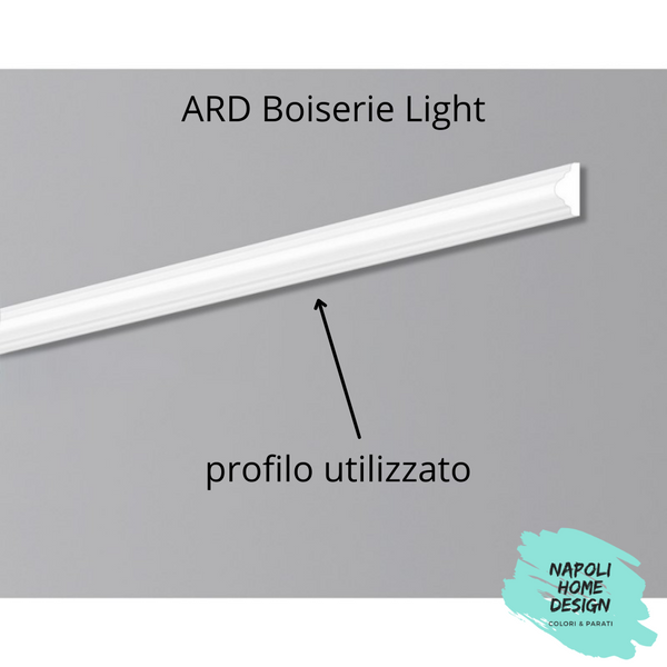 Coppia Pannello Preassemblato per Boiserie Light in polimero Ard Italia Serie CW11 misura 75x50 cm