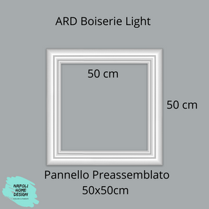 Pannello Preassemblato per Boiserie Light in polimero Ard Italia Serie JC233-W  misura 50x50 cm