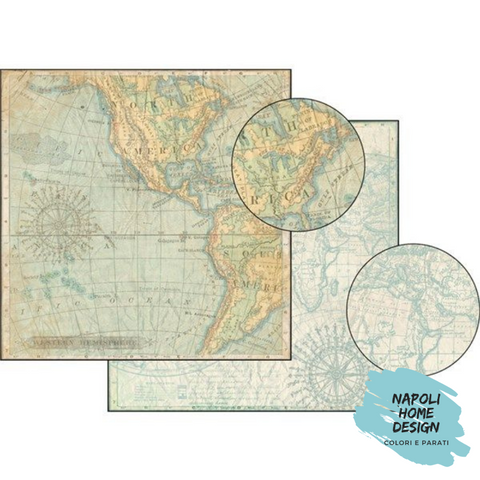Foglio Double Face Scrapbooking Map  30x30 cm