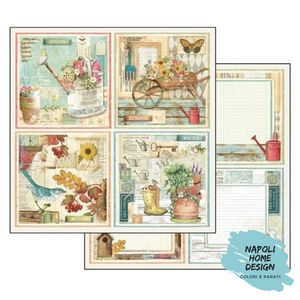 Foglio Double Face Scrapbooking Garden Cards  30x30 cm Stamperia OUTLET