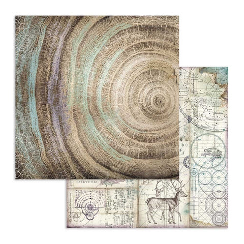 Foglio singolo Scrapbooking Double Face Cosmos Nodi 30x30 cm   Stamperia OUTLET
