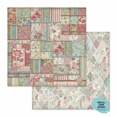 SBB649 stamperia foglio double face patchwork scrapbooking