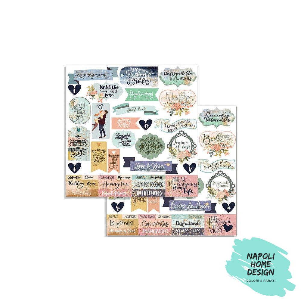 Foglio singolo Scrapbooking Double Face Quotes 30x30 cm  Stamperia OUTLET