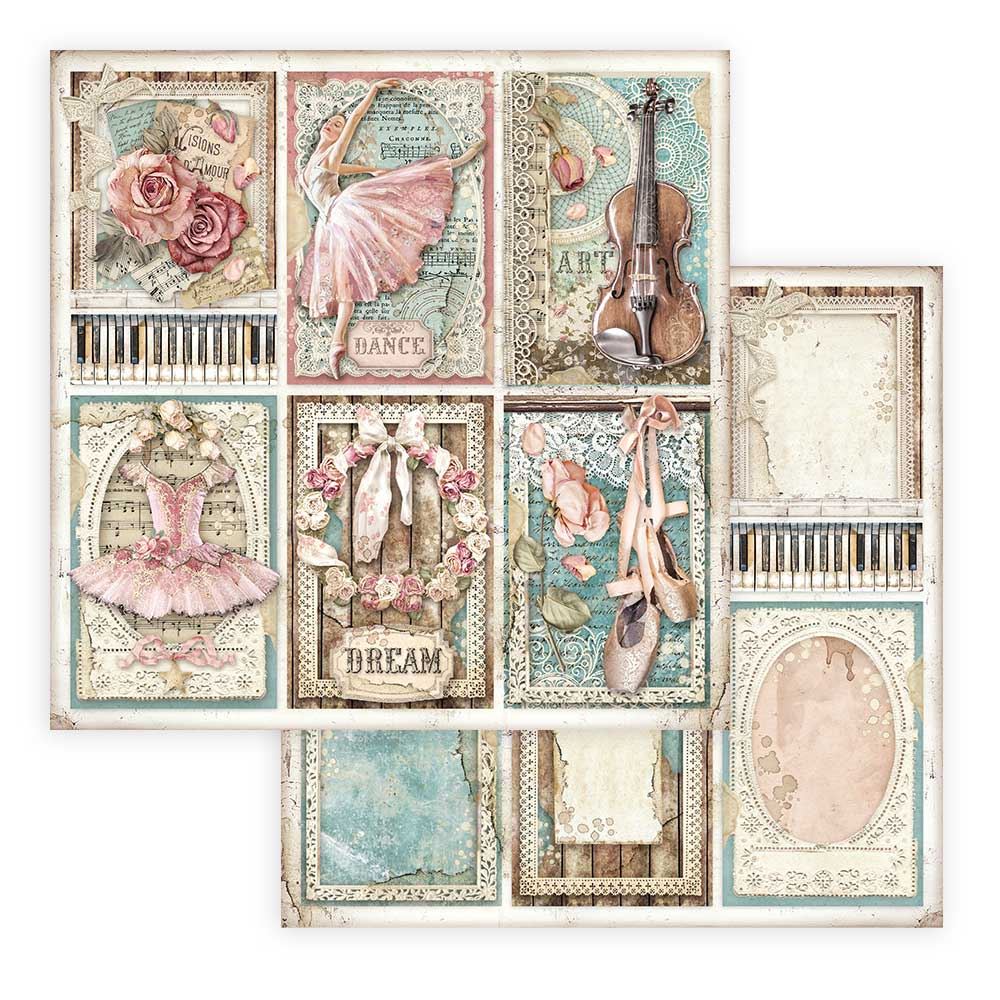 Foglio singolo Scrapbooking Double Face Passion Cards  30x30 cm  Stamperia OUTLET