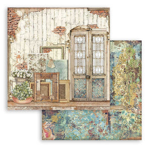 Foglio singolo Scrapbooking Double Face Atelier Portone 30x30 cm   Stamperia OUTLET