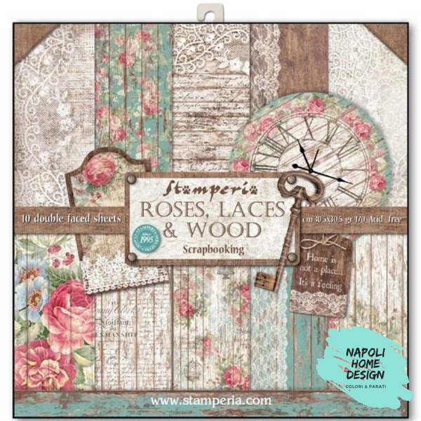 Blocco 10 Fogli Double Face Scrapbooking 30.5x30.5 cm OUTLET - ULTIME DISPONIBILITA'