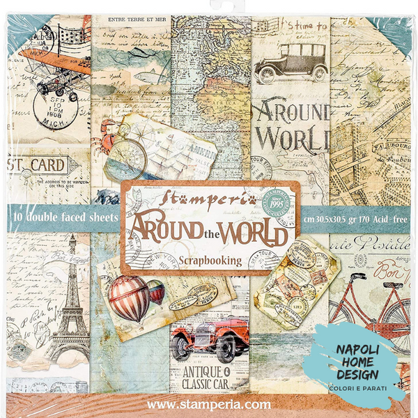 Blocco 10 Fogli Double Face Scrapbooking 30.5x30.5 cm OUTLET - ULTIME DISPONIBILITA'