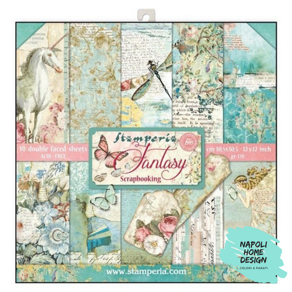 Blocco 10 Fogli Double Face Scrapbooking 30.5x30.5 cm OUTLET - ULTIME DISPONIBILITA'