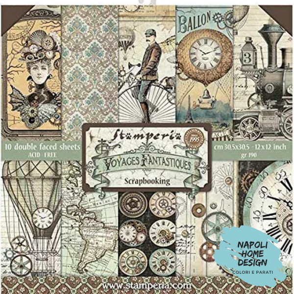 Blocco 10 Fogli Double Face Scrapbooking 30.5x30.5 cm OUTLET - ULTIME DISPONIBILITA'