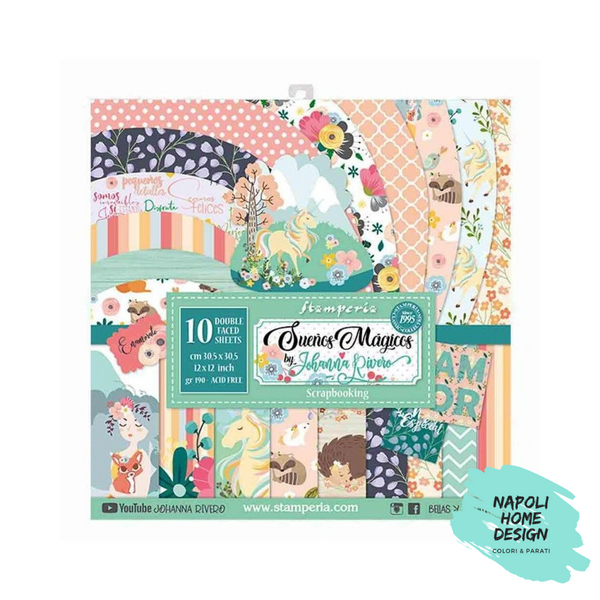 Blocco 10 Fogli Double Face Scrapbooking 30.5x30.5 cm OUTLET - ULTIME DISPONIBILITA'