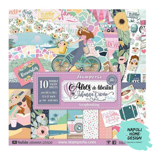 Blocco 10 Fogli Double Face Scrapbooking 30.5x30.5 cm OUTLET - ULTIME DISPONIBILITA'