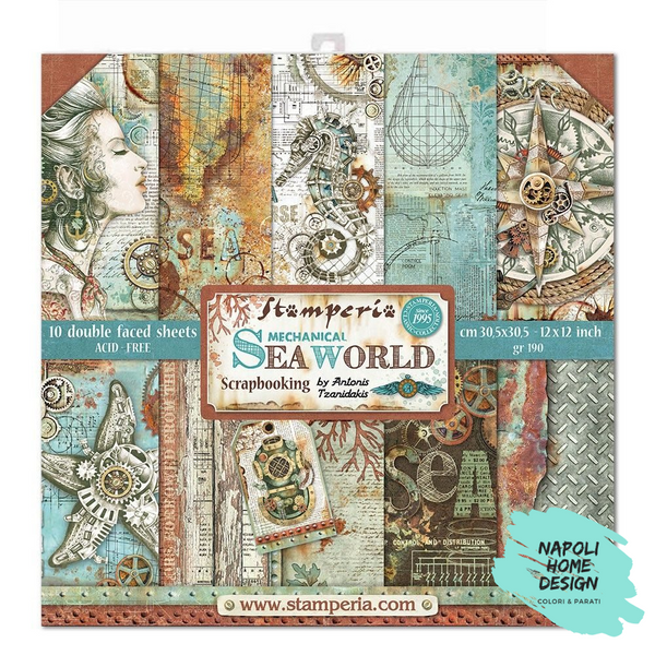 Blocco 10 Fogli Double Face Scrapbooking 30.5x30.5 cm OUTLET - ULTIME DISPONIBILITA'
