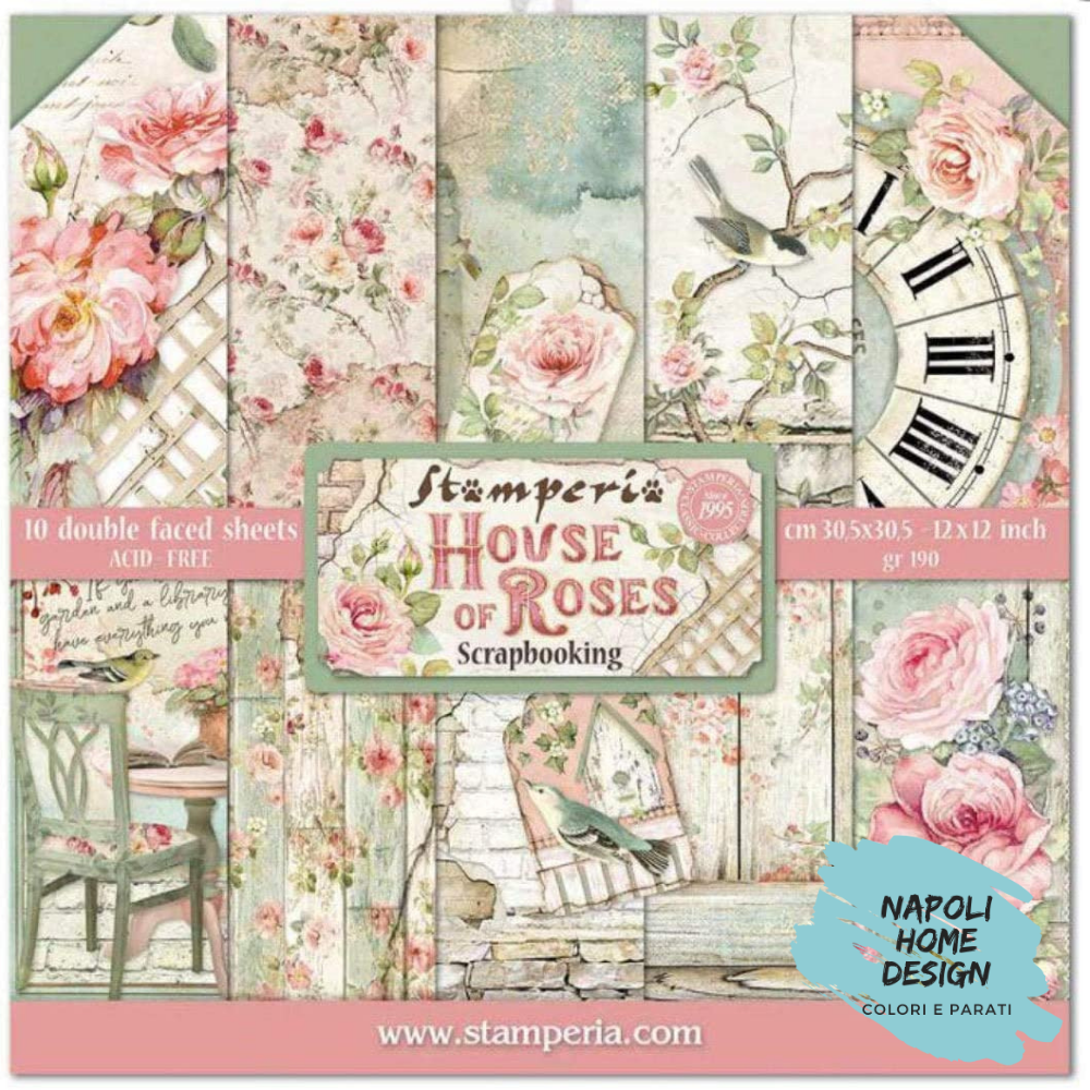 Blocco 10 Fogli Double Face Scrapbooking 30.5x30.5 cm OUTLET - ULTIME DISPONIBILITA'