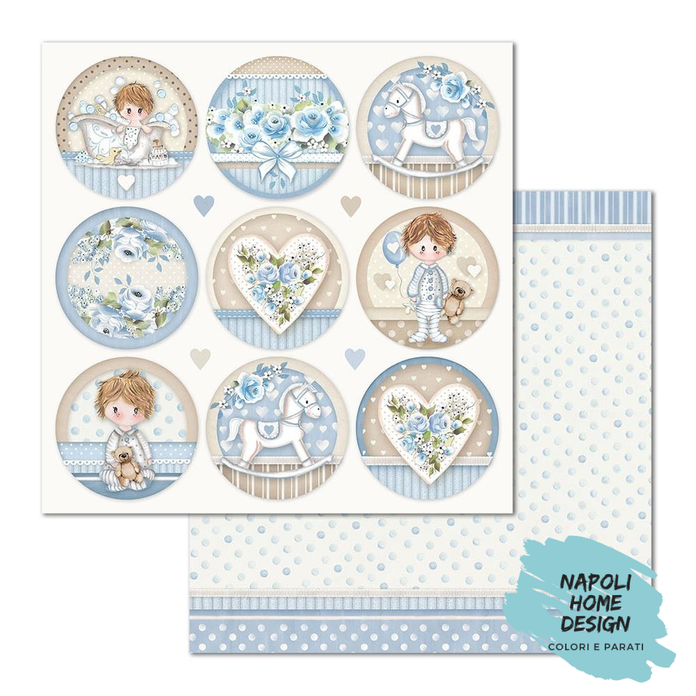 Blocco 10 Fogli Double Face Scrapbooking 30.5x30.5 cm OUTLET - ULTIME DISPONIBILITA&