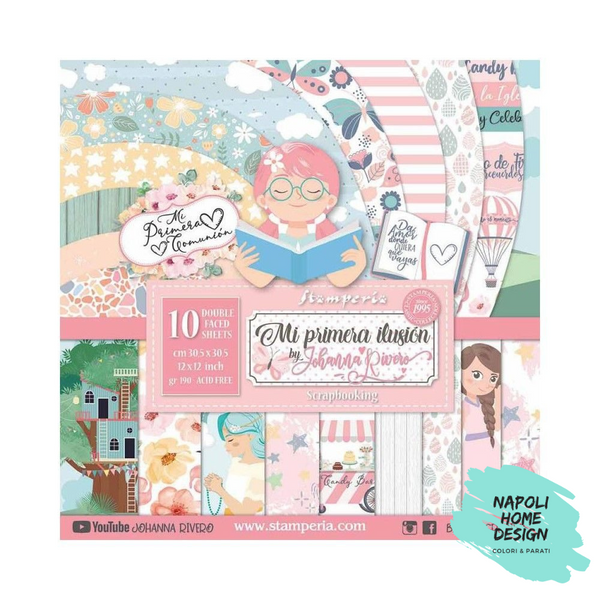 Blocco 10 Fogli Double Face Scrapbooking 30.5x30.5 cm OUTLET - ULTIME DISPONIBILITA'