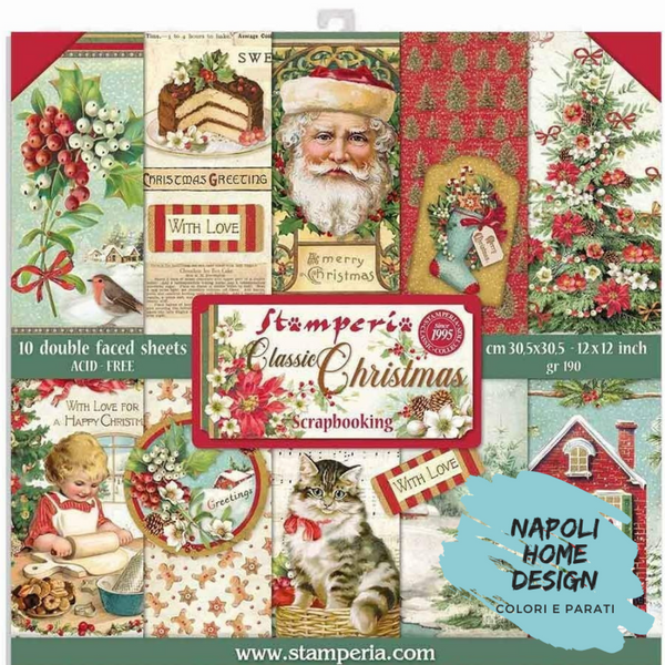 Blocco 10 Fogli Double Face Scrapbooking 30.5x30.5 cm OUTLET - ULTIME DISPONIBILITA'
