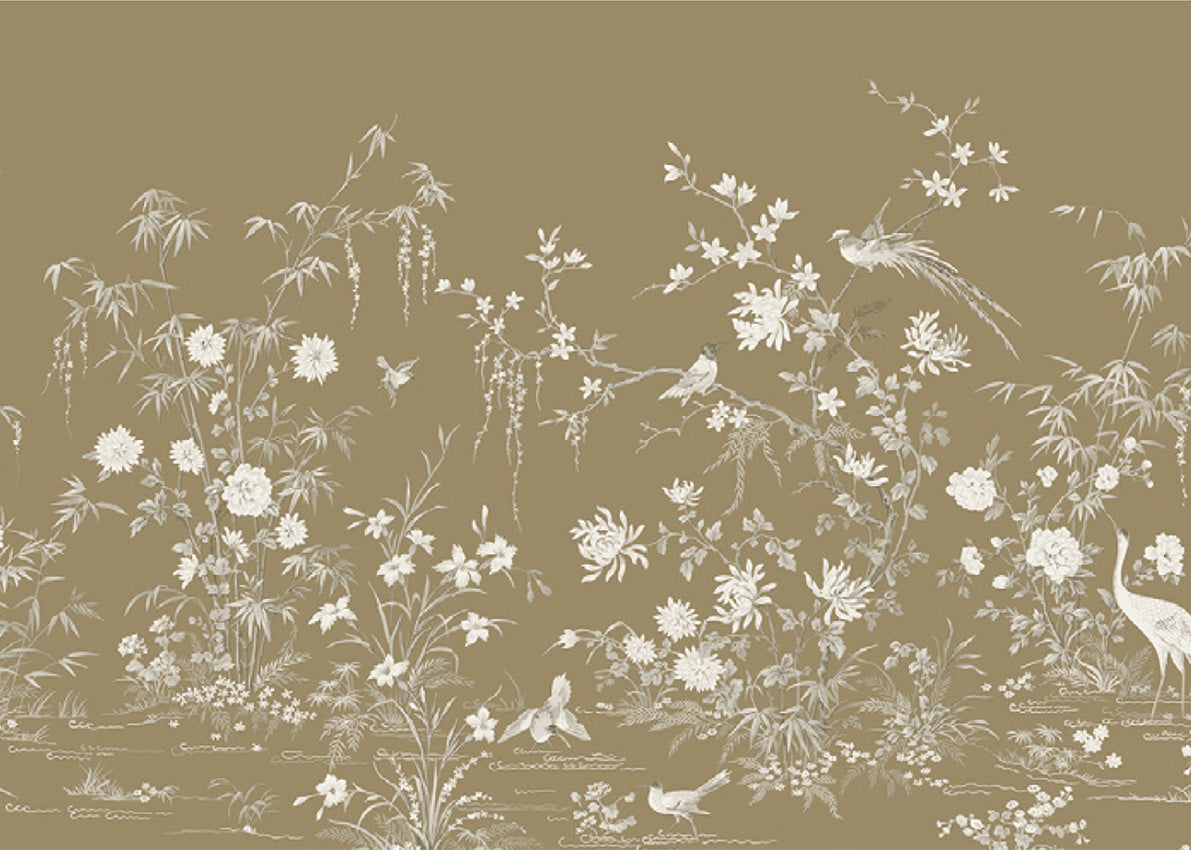 Pannello Murale 24 Karat Flowering Wine Chino Mural JV Exclusive Parati 2263