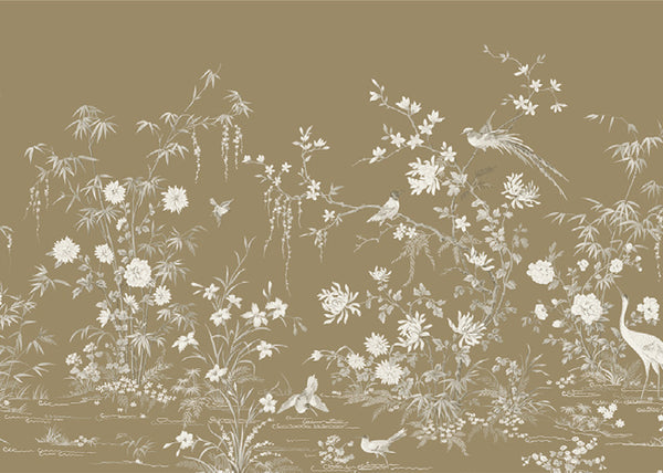 Pannello Murale 24 Karat Flowering Wine Chino Mural JV Exclusive Parati 2263