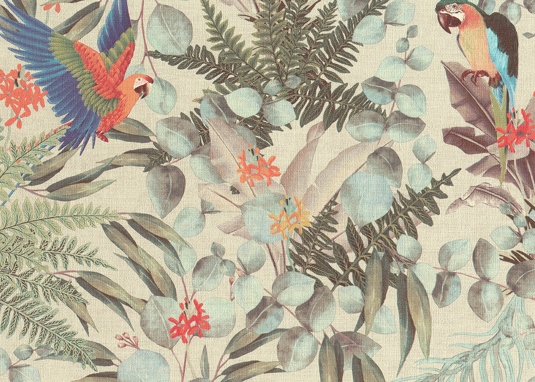 Carta da Parati Parrots Lemuria JV Italian Design Parati cod. 6521