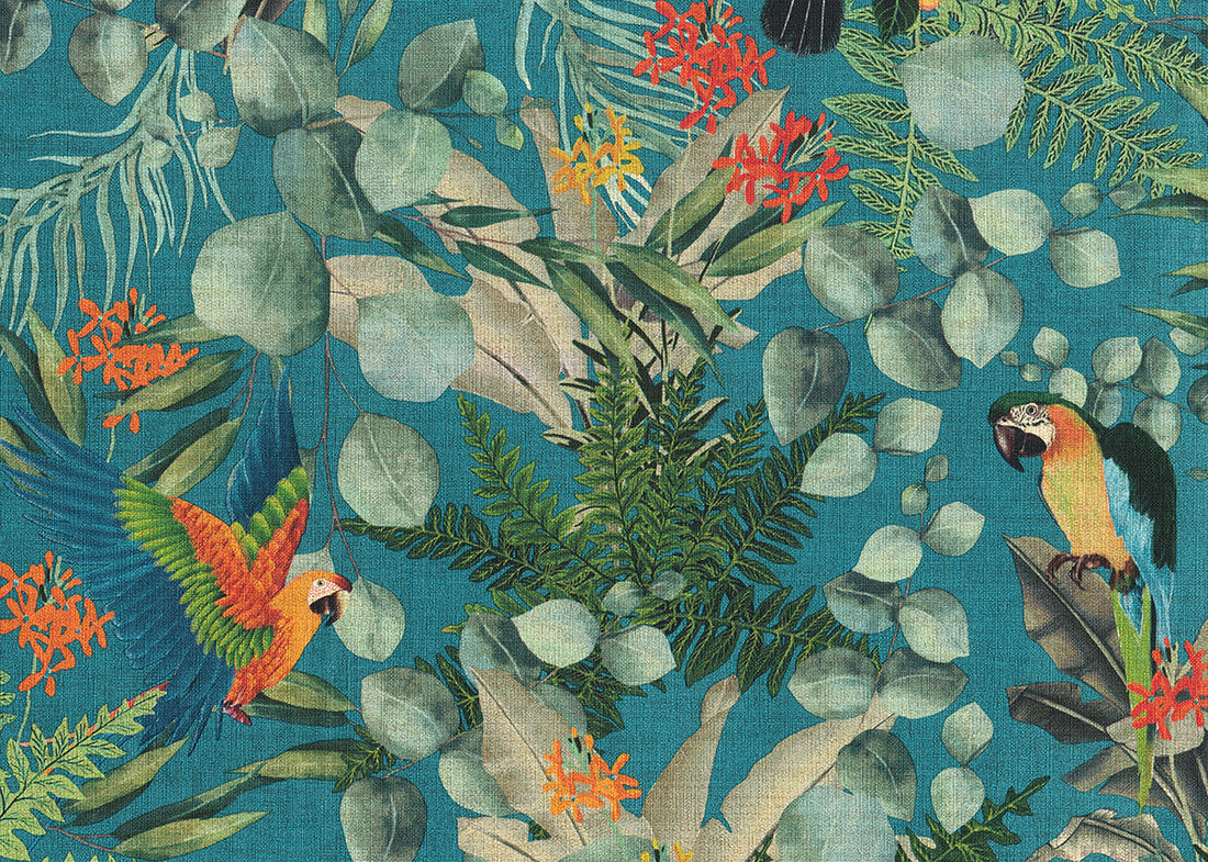 Carta da Parati Parrots Lemuria JV Italian Design Parati cod. 6522