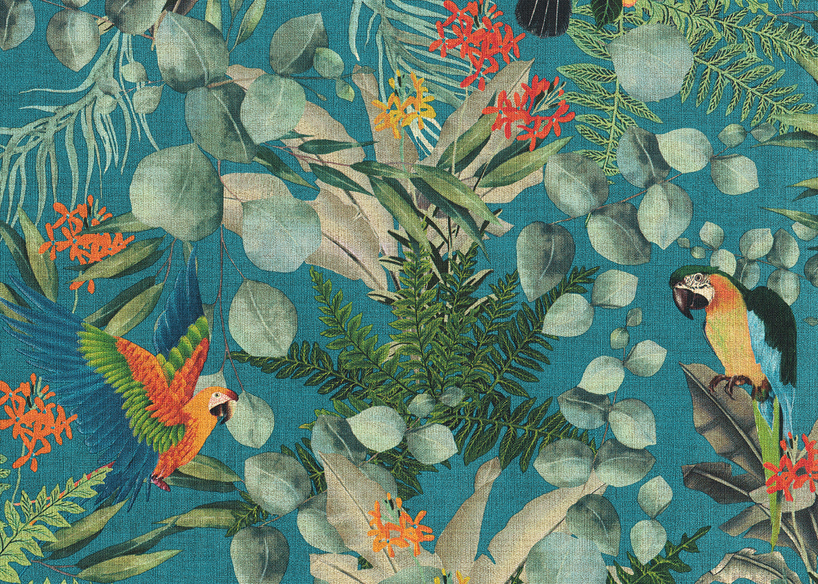 Carta da Parati Parrots Lemuria JV Italian Design Parati cod. 6522