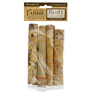 Stoffa conf. 4 fogli Klimt 30 x 30 Stamperia