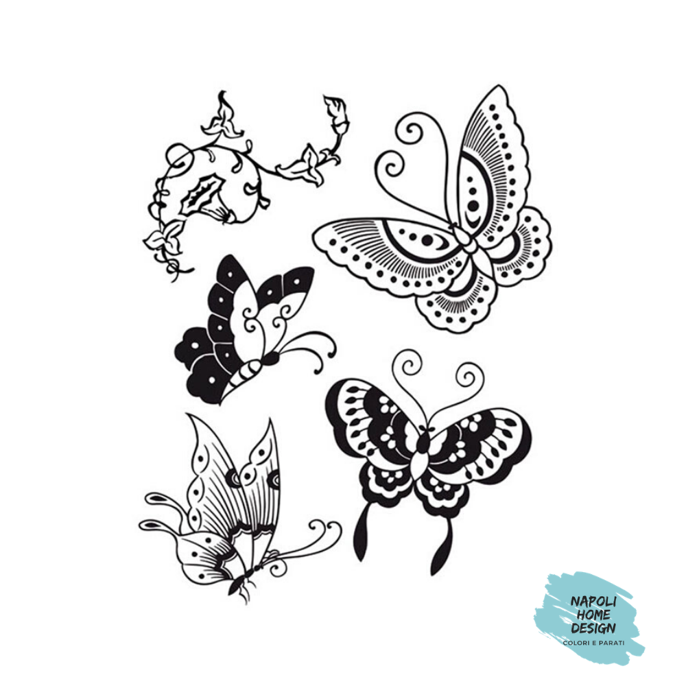 WTKCC19 stamperia timbro decorativo farfalle