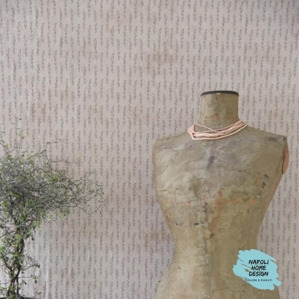 Parati Vintage - Foglia di Vite Verde Oro mis. 70 cm x 53 cm