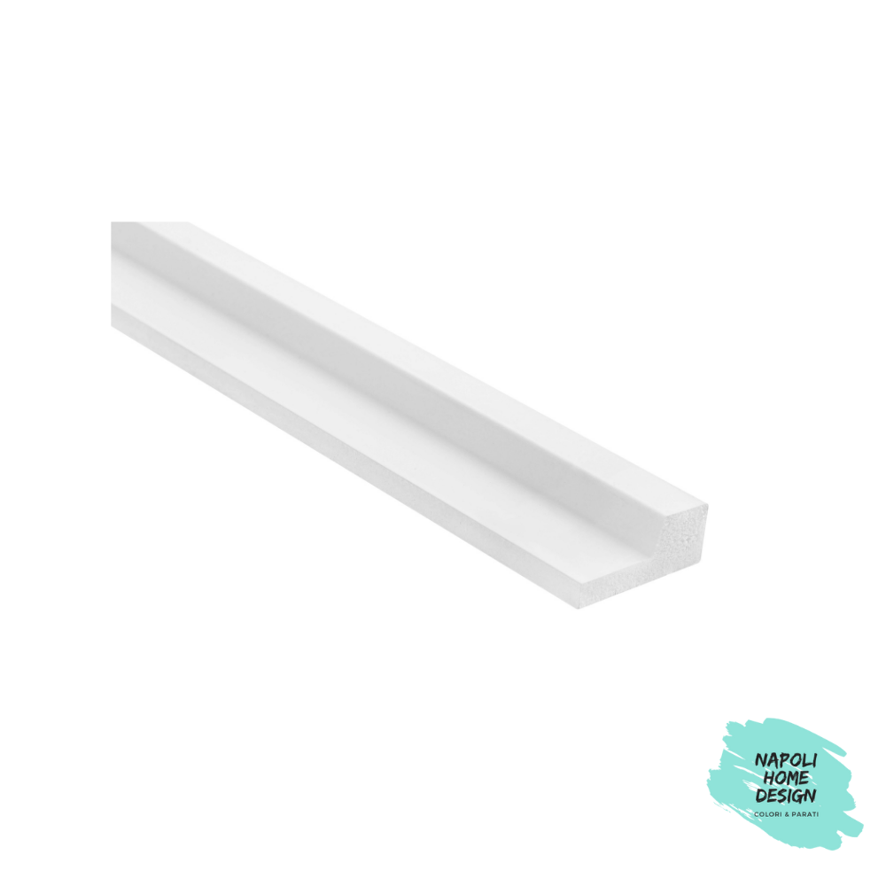 Profilo Destro per Listelli in polimero Mardom Decor L0101R modello STRETTO mis. 270 x 2,3 x 1,2 cm