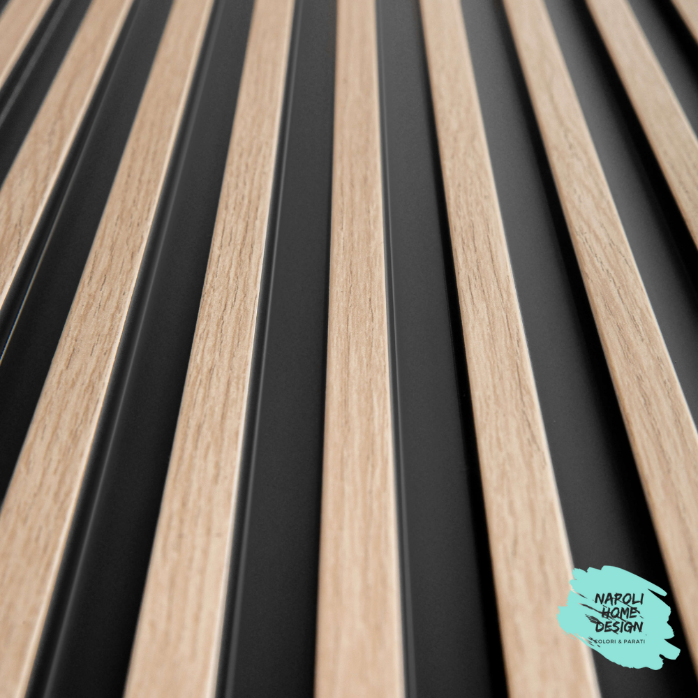 Listelli in polimero Mardom Decor L0102 Rovere Chiaro modello STRETTO mis. 270 x 12 x 1,2 cm