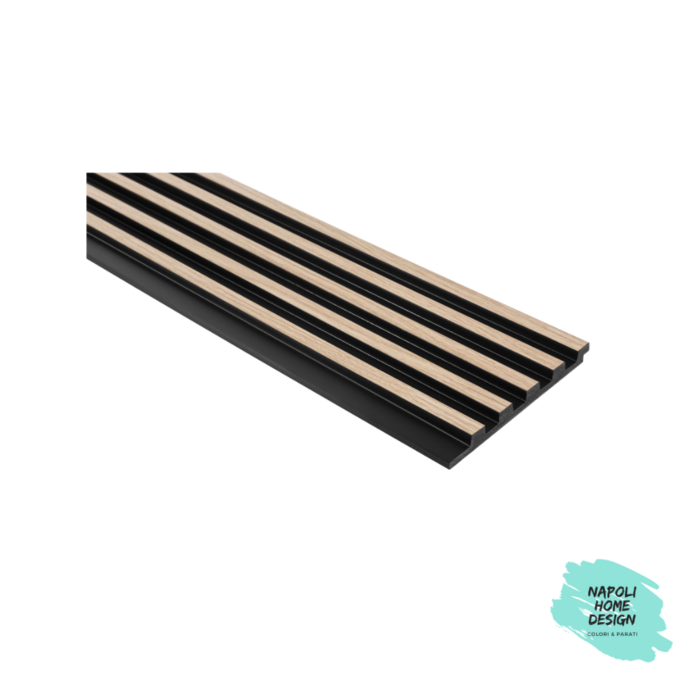 Listelli in polimero Mardom Decor L0102 Rovere Chiaro modello STRETTO mis. 270 x 12 x 1,2 cm