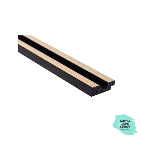 Profilo Sinistro per Listelli in polimero Mardom Decor L0102L Rovere Chiaro modello STRETTO mis. 270 x 3,6 x 1,2 cm