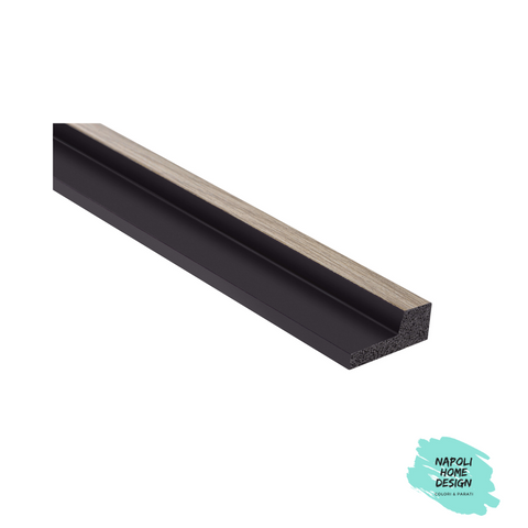 Profilo Destro per Listelli in polimero Mardom Decor L0103R Rovere Grigio modello STRETTO mis. 270 x 2,3 x 1,2 cm