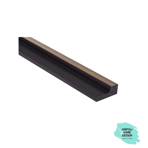Profilo Destro per Listelli in polimero Mardom Decor L0104R Rovere Scuro modello STRETTO mis. 270 x 2,3 x 1,2 cm