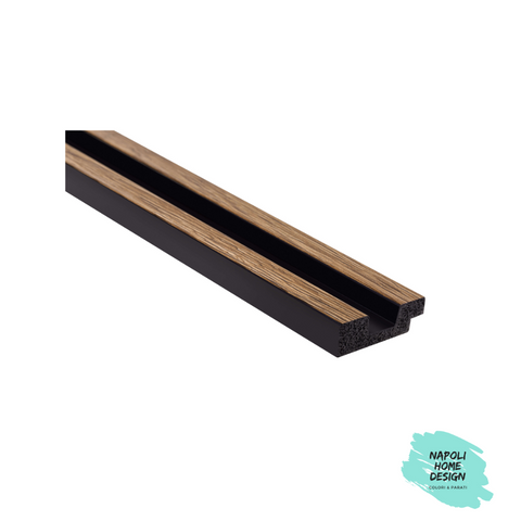 Profilo Sinistro per Listelli in polimero Mardom Decor L0106L Rovere Classico modello STRETTO mis. 270 x 3,6 x 1,2 cm